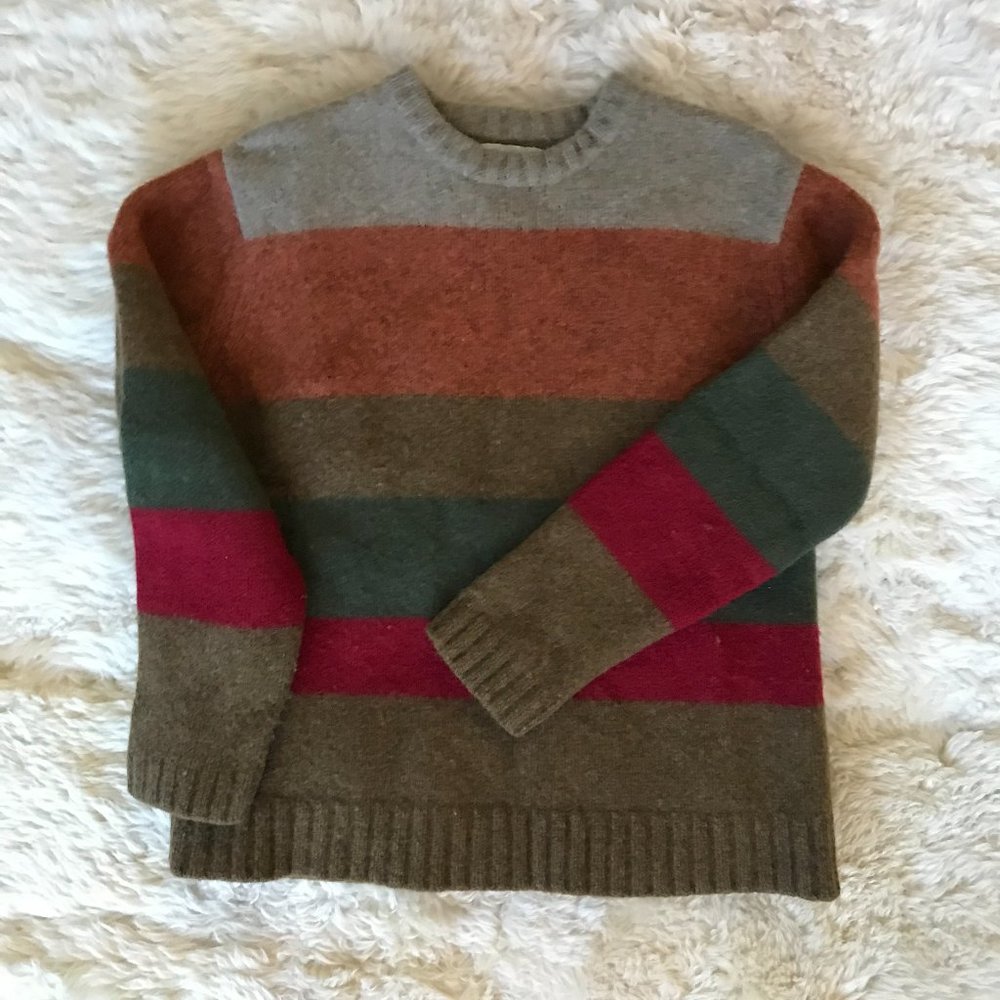 American Eagle Striped Wool Sweater - Color Block
